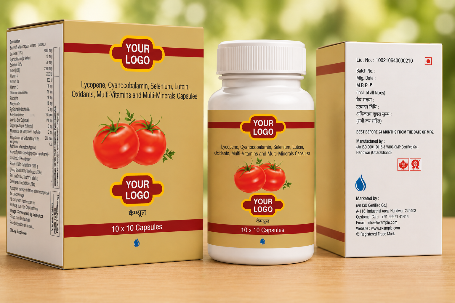 Lycopene, Lutein, Selenium, Multivitamin & Multimineral Capsules