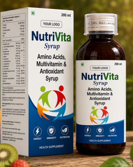 NutriVita Syrup | Amino Acids, Multivitamin & Antioxidant Health Supplement 200ml