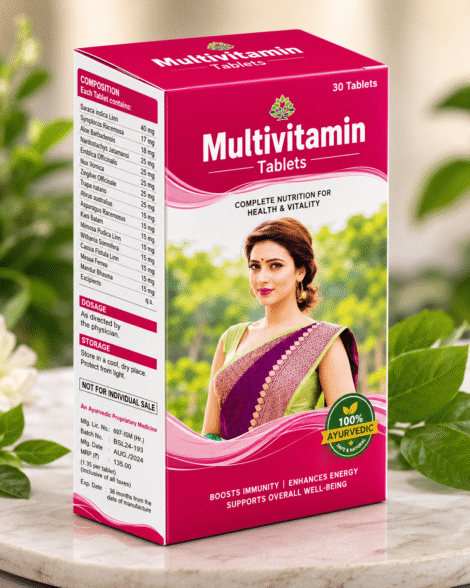 Ayurvedic Multivitamin Tablets for Immunity, Energy & Daily Health Support