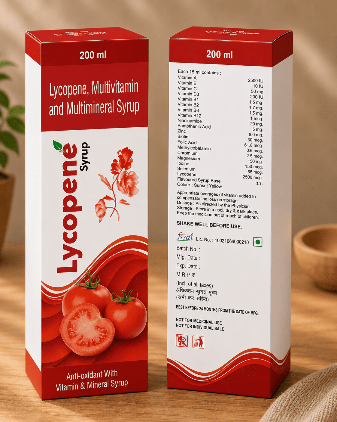 Lycopene, Multivitamin & Multimineral Syrup