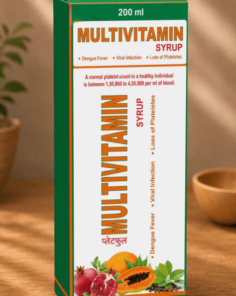 Multivitamin Syrup for Immunity, Platelet Support & Daily Wellness | Papaya Leaf & Herbal Blend | 200 ml